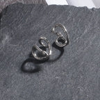 Fashion Snake Ear Cuff, Stainless Steel Clip Earrings for Women Men Jewelry for Sensitive Ears Punk Hip Hop