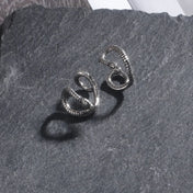 Fashion Snake Ear Cuff, Stainless Steel Clip Earrings for Women Men Jewelry for Sensitive Ears Punk Hip Hop