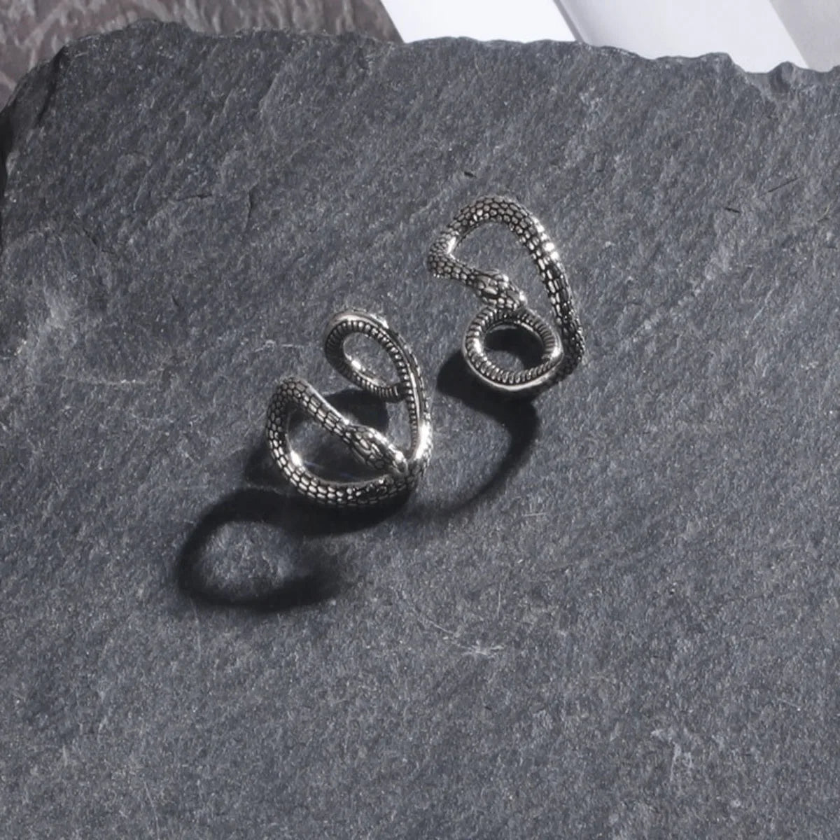 Fashion Snake Ear Cuff, Stainless Steel Clip Earrings for Women Men Jewelry for Sensitive Ears Punk Hip Hop