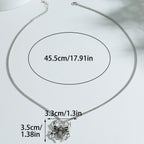 Cute Spider Animal Pendant Necklace for Girls Silver Color Chain Necklace Y2K Style Women Neck Accessories Trendy