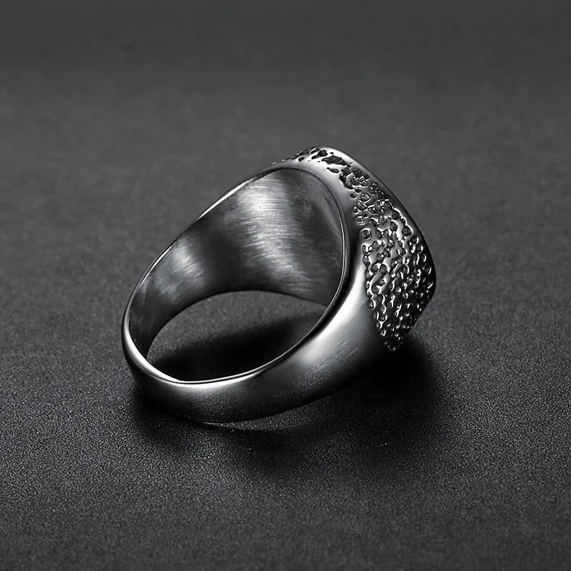 Egyptian Eye of Horus Signet Ring — Stainless Steel