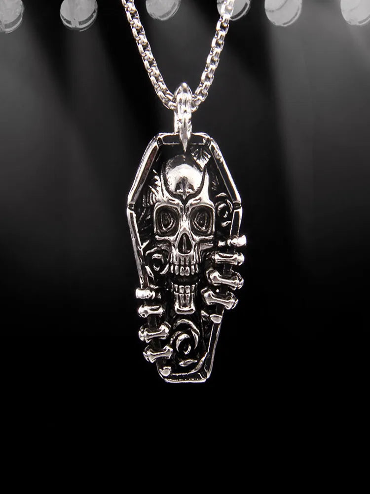 Ghost Steel Pendant Punk
