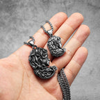 Medusa Snake Pendant Necklace Stainless Steel Greek