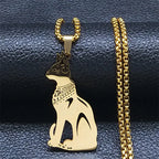 Egyptian Scarab Eye of Ra Horus Symbol Necklaces Stainless Steel Gold Color Ankh Key Of Life Necklace Jewelry collares