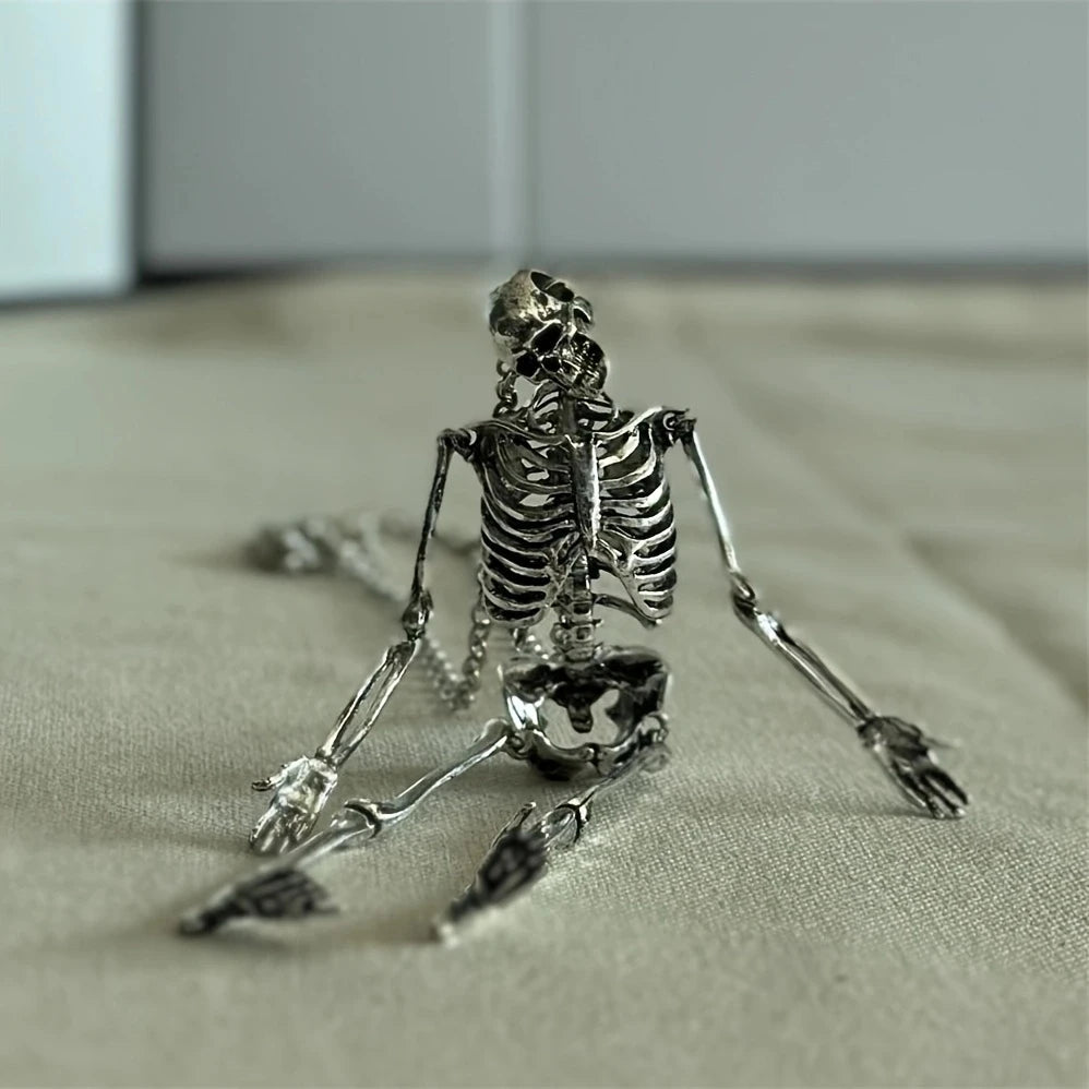 Oversized Skeleton Pendant Necklace — Statement
