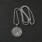 Ancient Egyptian Sun Eye of Horus Pendant Necklace for Men and Women Eagle-Headed God Omniscient Eye Amulet Jewelry Gift