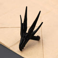 1 PCS Dark Black Retro Hollowed Out Alloy Black Dragon Head Open Ring For Men's Halloween Party Ring