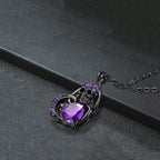 Iced Out Skull Black Pendant Necklace