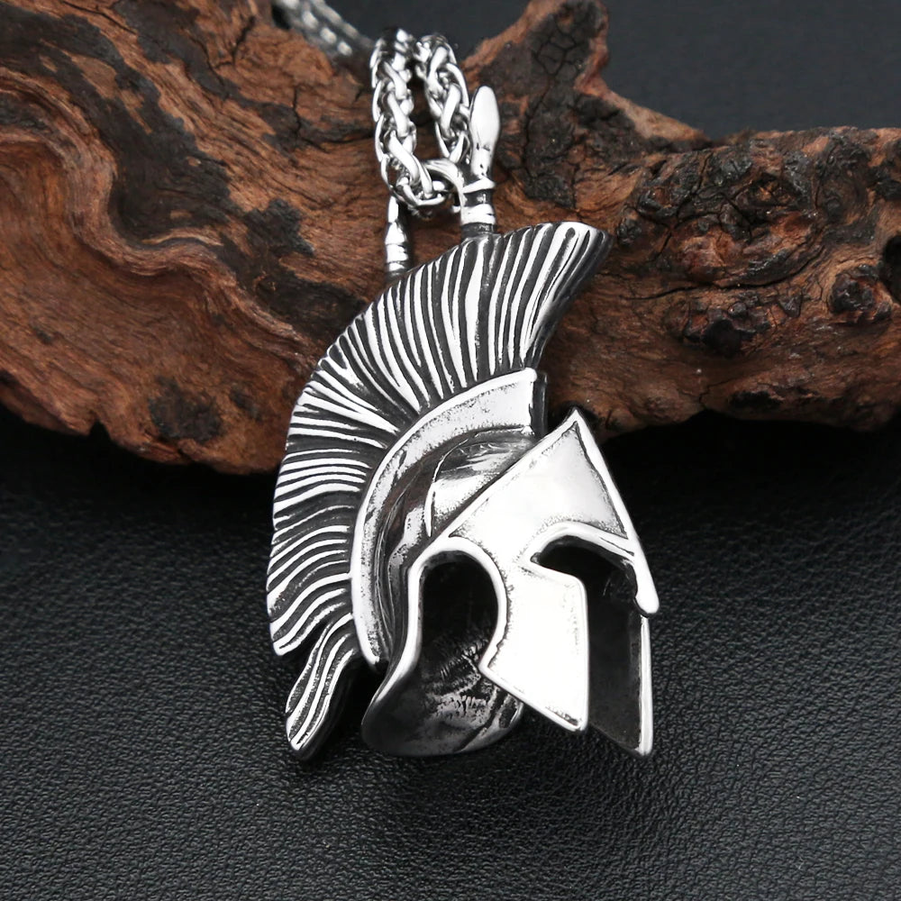 Spartan Warrior Pendant — Stainless Steel