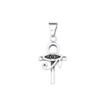 Vintage Stainless Steel Eye of Horus Pendant Necklace Fashion Punk Ankh Cross Necklaces For Men Women Amulet Jewelry
