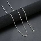 wholesale 3MM 925 sterling silver twisted rope chain necklace Men women Link necklace Fashion gift jewelry Wedding Party
