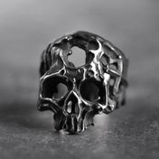 Classical Skull Pattern Ring — Stainless Steel