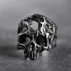 316L Stainless Steel Various Design 2022 New Arrive Classical Skull Men`s Ring With Pattern Punk Rock Gothic Creative