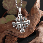 Inverted Cross Stainless Steel Pendant Necklace