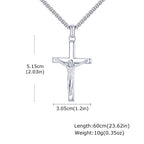 Stainless Steel Catholic Cross Necklace for Men,St. Benedict's Catholic Crucifix Pendant Necklace,Religion Gothic