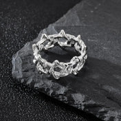 Irregular Thorns Star Ring — Stainless Steel