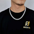 Stainless Steel Tennis Cuban Chain Necklace 8MM