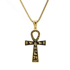Cross Egyptian Steel Pendant 316L Anka Vintage
