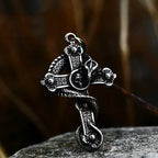 Vintage Nordic Viking Owl Pendant Necklace For Men 316L Stainless Steel Punk Biker Animal Necklaces Fashion Charm