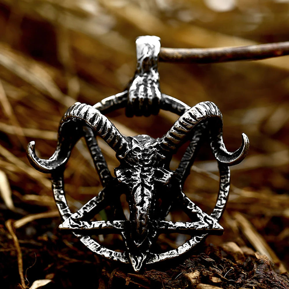 Skull Pentagram Pendant — Stainless Steel