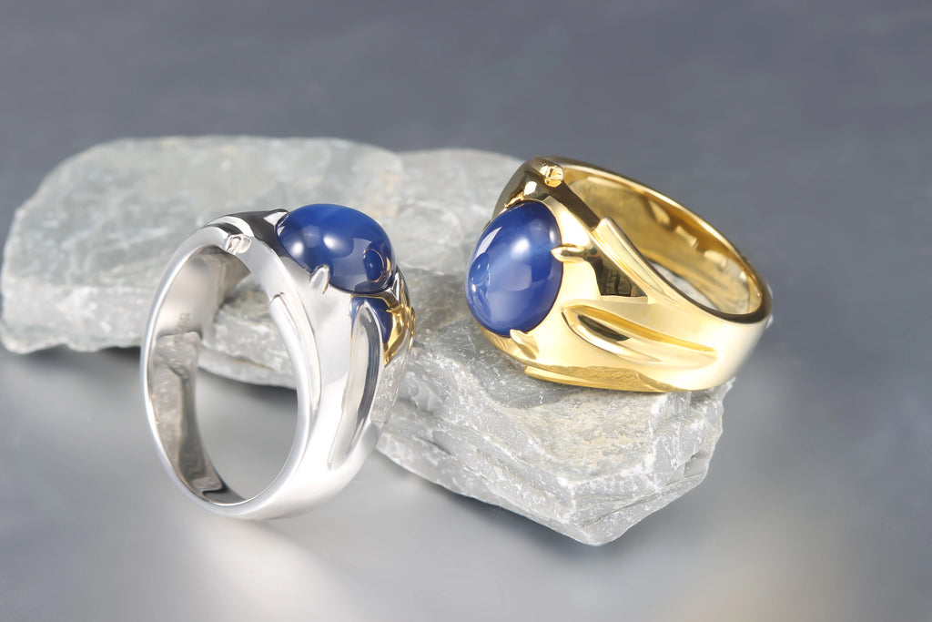 Sapphire Star Ring — 925 Silver