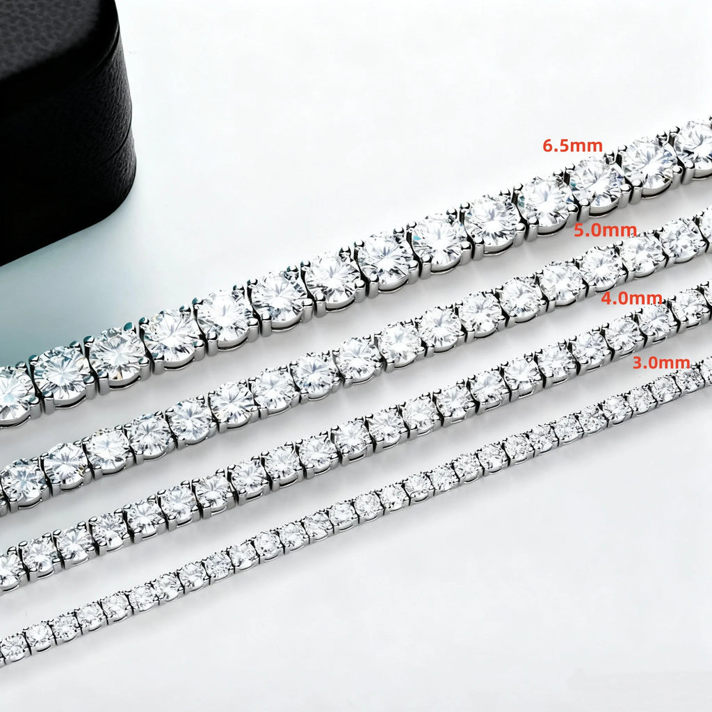 Iced Out Tennis Bracelet 6.5mm — 925 Silver