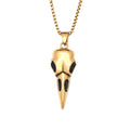 Vintage Nordic Vikings Raven Pendant Necklace Odin Animal Skull Stainless Steel Necklaces For Men Women Fashion Amulet
