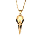 Vintage Nordic Vikings Raven Pendant Necklace Odin Animal Skull Stainless Steel Necklaces For Men Women Fashion Amulet