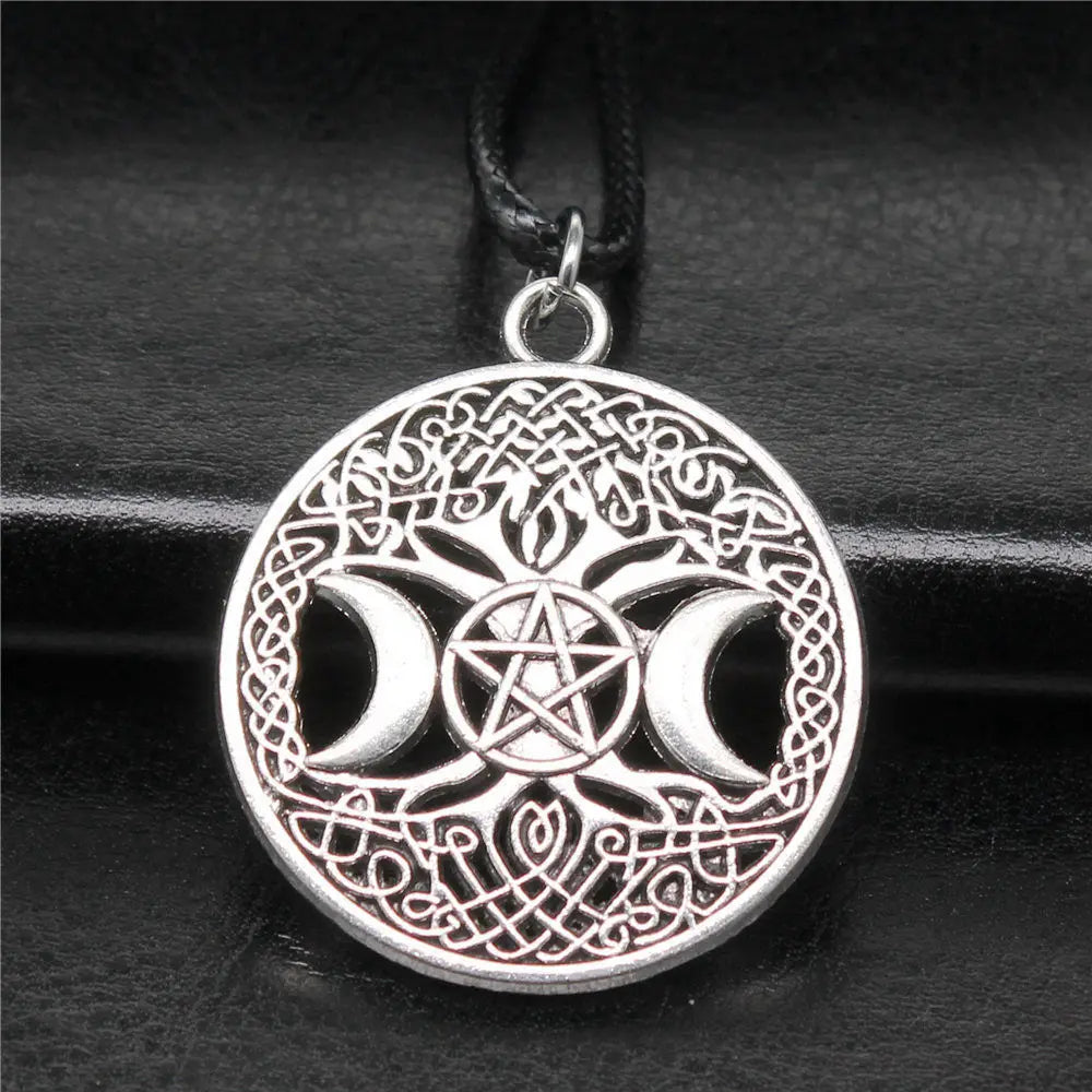 Pentagram Pendant Necklace for Men 45cm Chain