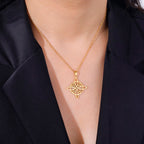 Witch Knot Ankh Cross Pendant — Stainless Steel