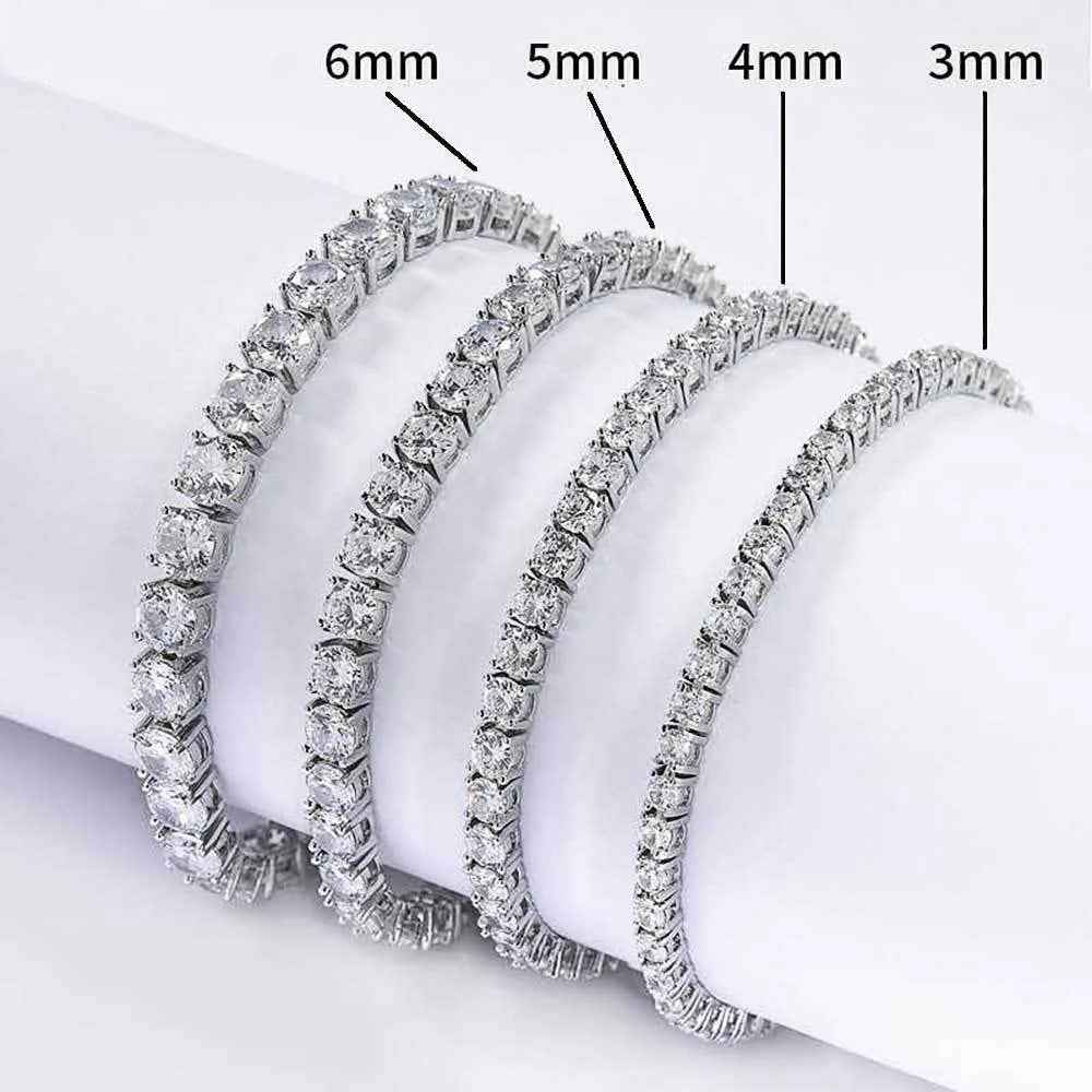 Tennis Bracelet with Stones — Stainless Steel