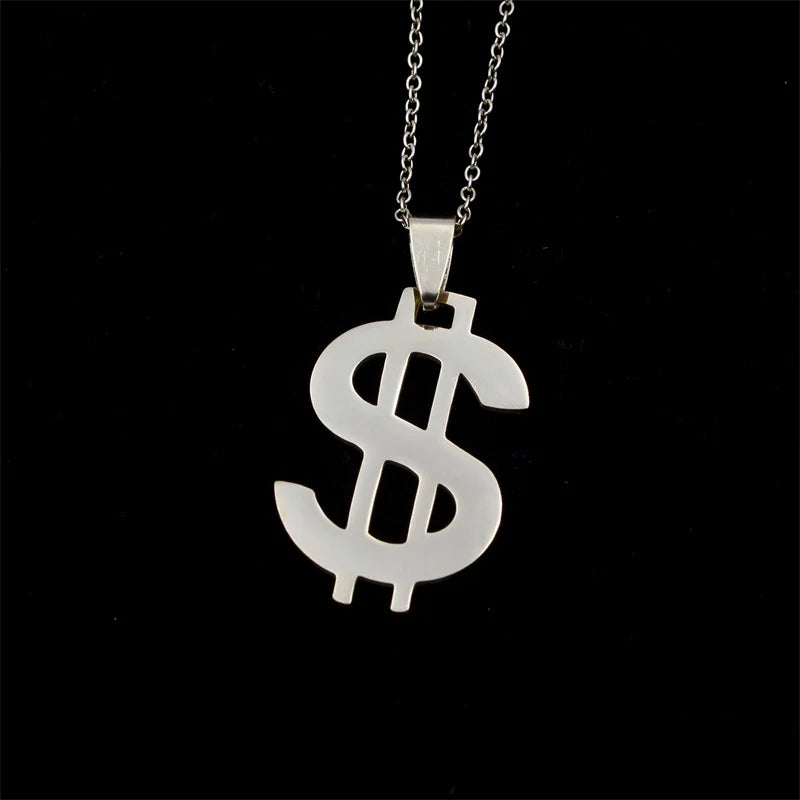 1pc Stainless Steel Dollar Sign Charm Pendant Unisex DIY Jewelry Gift for Men And Women
