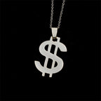 1pc Stainless Steel Dollar Sign Charm Pendant Unisex DIY Jewelry Gift for Men And Women