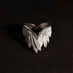 Retro Angel Demon Wings Open Ring for Women Couples Punk Gothic Adjustable Finger Jewelry Accessories Hip Hop Gifts