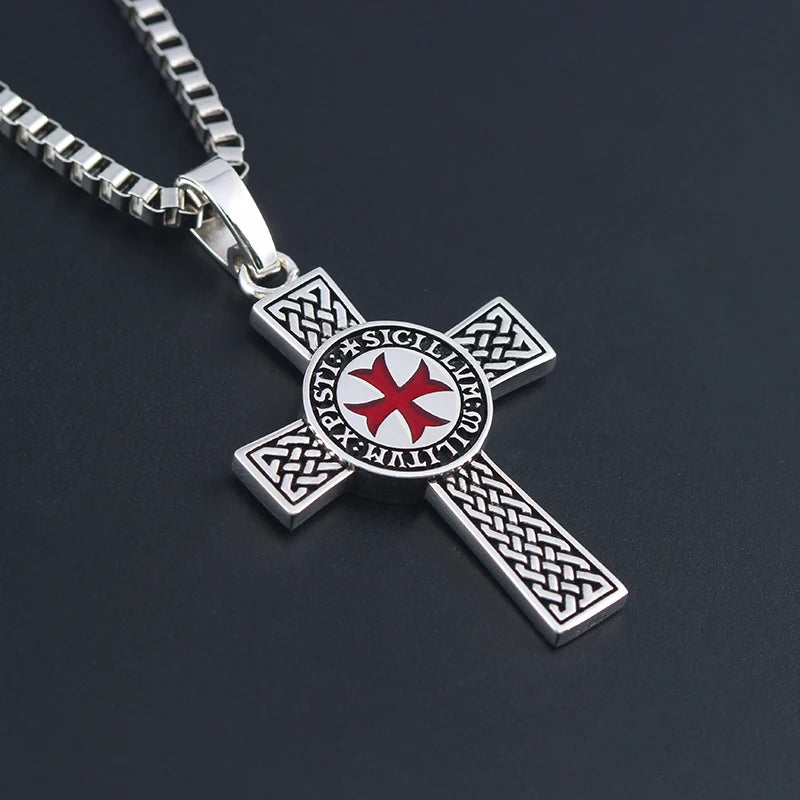 Cross Templar Pendant — 925 Silver