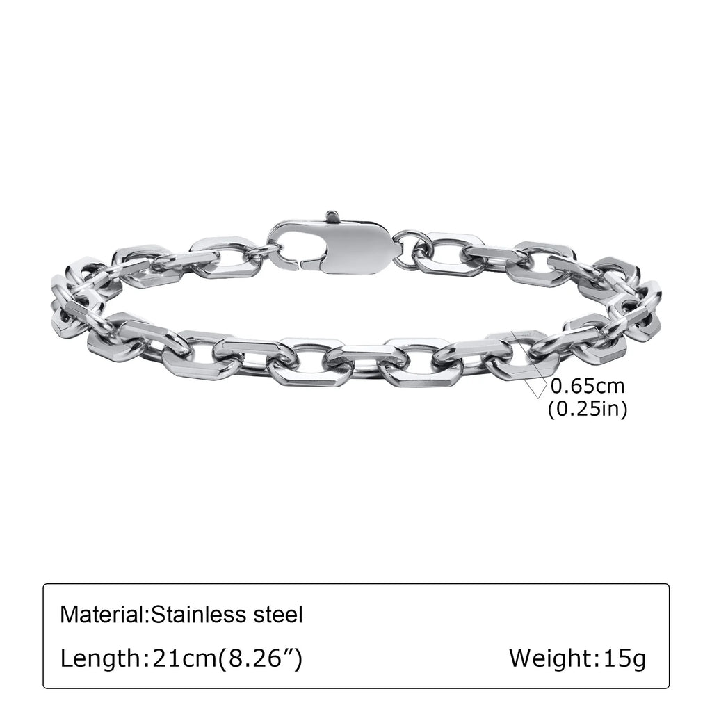Braided Link Chain Bracelet — Silver