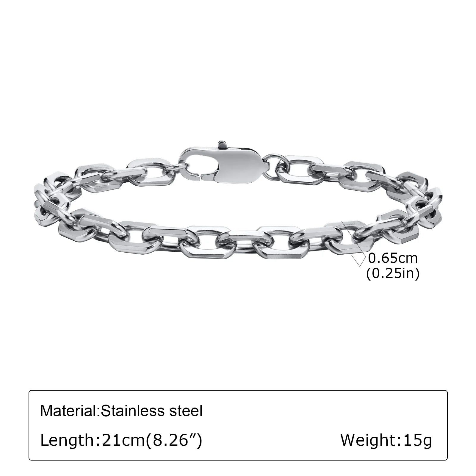 Braided Link Chain Bracelet — Silver