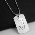 Steel Pendant 316L Initials Letter Name