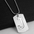 Steel Pendant 316L Initials Letter Name