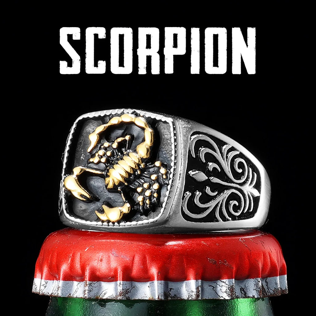 Scorpion Carving Stainless Steel Men Rings Punk New In For Male Women Fashion Jewelry Creativity Gift