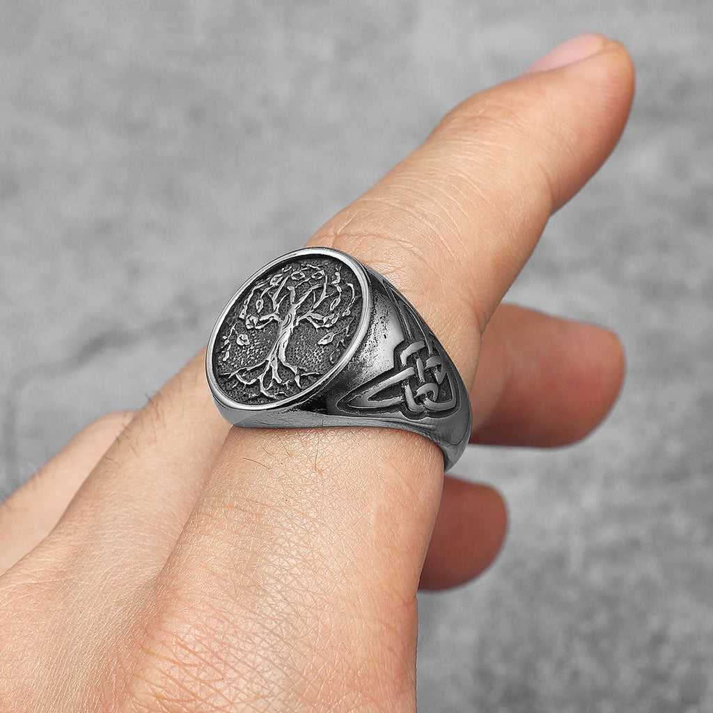Celtic Knot Tree Ring — Stainless Steel