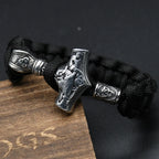 Mjölnir Thor's Hammer Norse Rune Bracelet — Stainless Steel