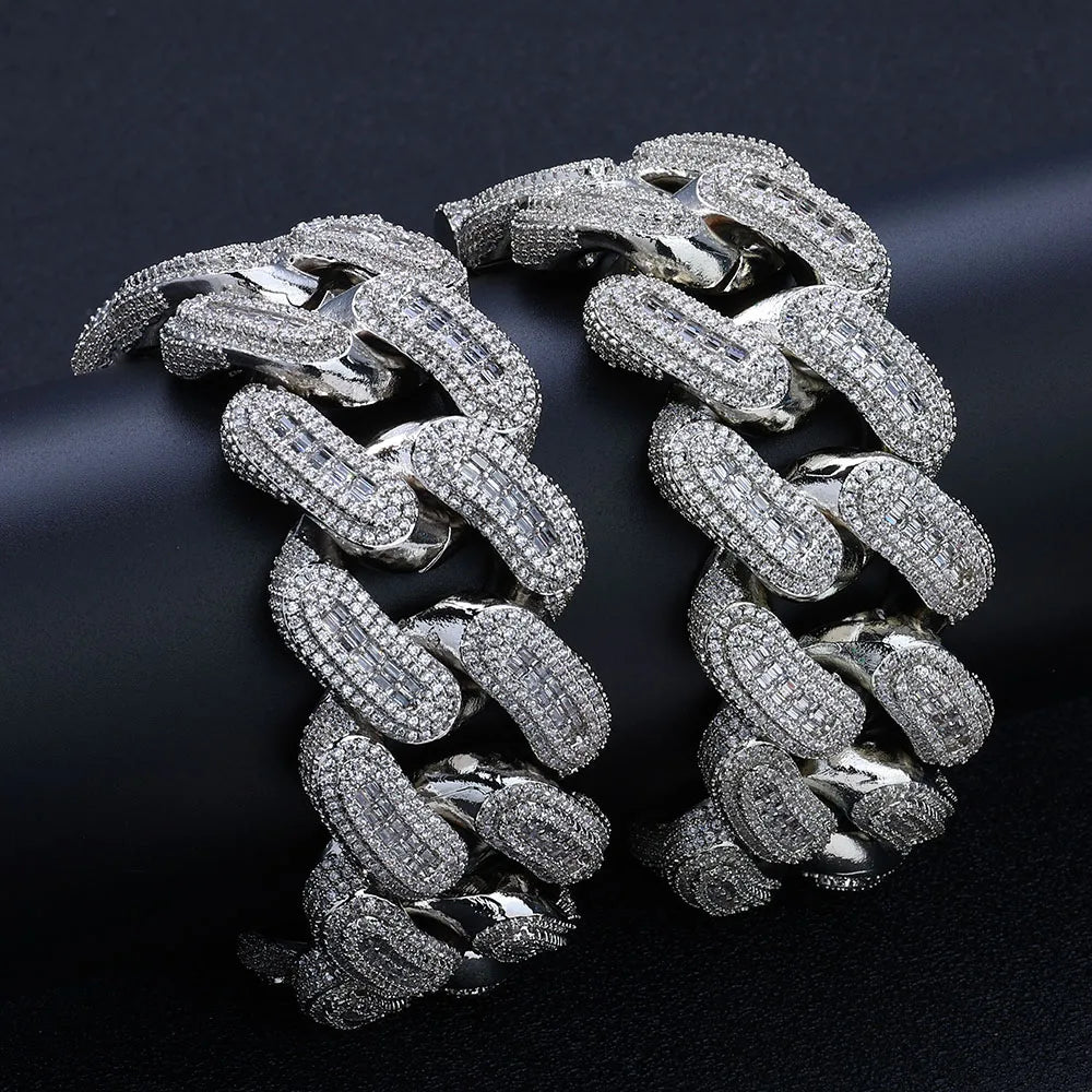Rose Gold Cuban Chain Necklace Iced Out 29MM