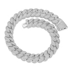 Luxury Jewelry 22mm Diamond Chain Men Iced Out Bling CZ Silver/Gold Plated Rapper Hip Hop Thick Cuban Link Necklace Gift for Boy
