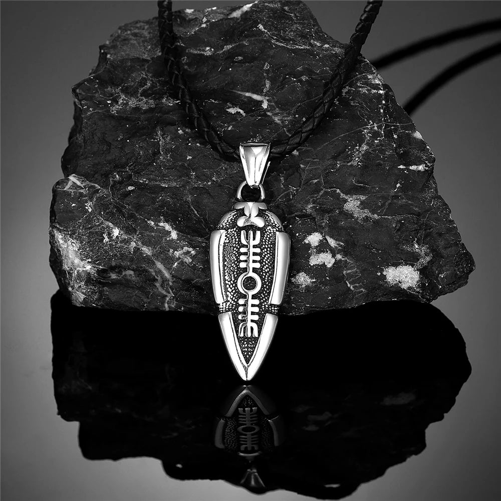 Odin's Spear Arrowhead Pendant Necklace — Steel