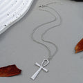 Retro Cross Pendant Necklaces for Women Men Gothic Steampunk Skull Necklace Chain Hip Hop Jewelry Gifts