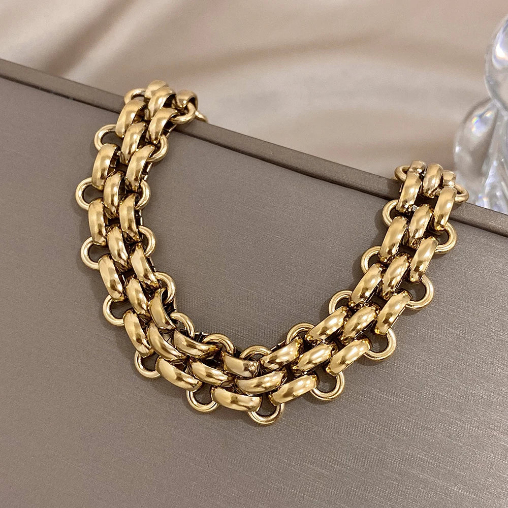 Chunky Thick Chain Statement Bracelet for Men — Stainless Steel