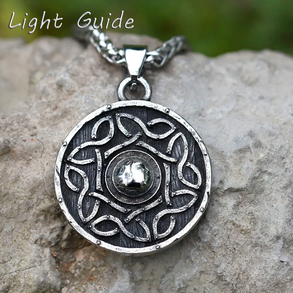 Viking Vegvisir Stainless Steel Pendant Necklace