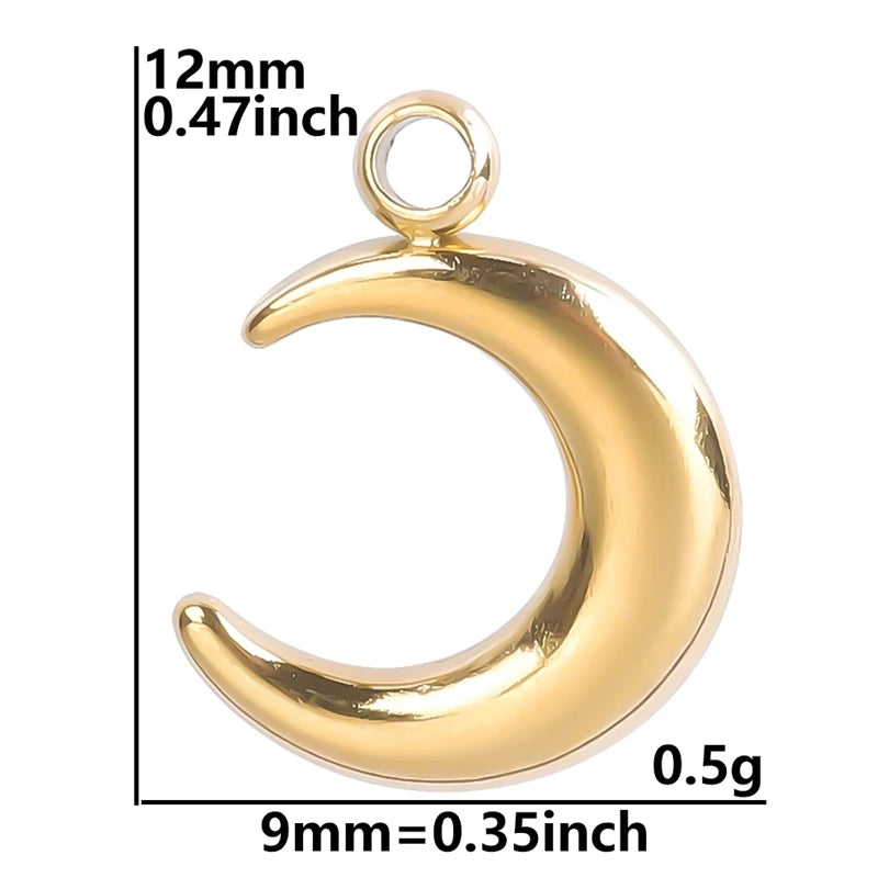 7Pcs No Fade Stainless Steel Wicca Moon Sun Egyptian Ankh Life Cross Pendant DIY Fatima Hand Turkish Evil Eye кулон Jewelry