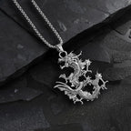 Dragon Zodiac Steel Pendant Chinese Style Retro